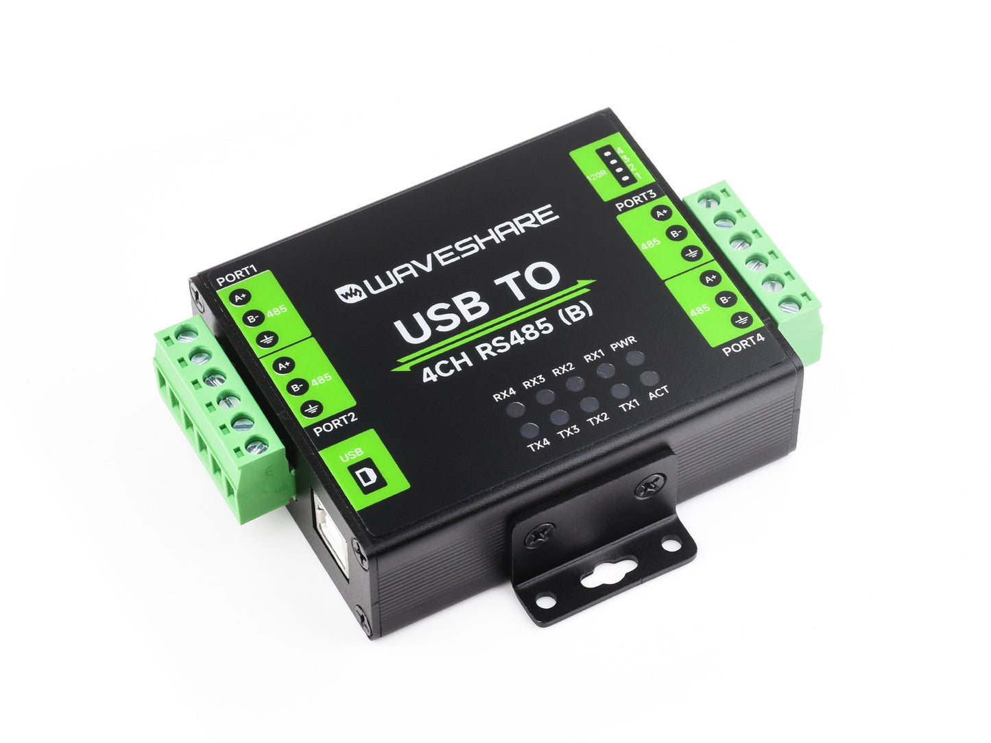 Industrial Isolated USB To 4-Ch RS485 Converter (B), CH344L Chip, Multi Protection Circuits, Multi Systems Support
