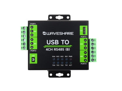Industrial Isolated USB To 4-Ch RS485 Converter (B), CH344L Chip, Multi Protection Circuits, Multi Systems Support