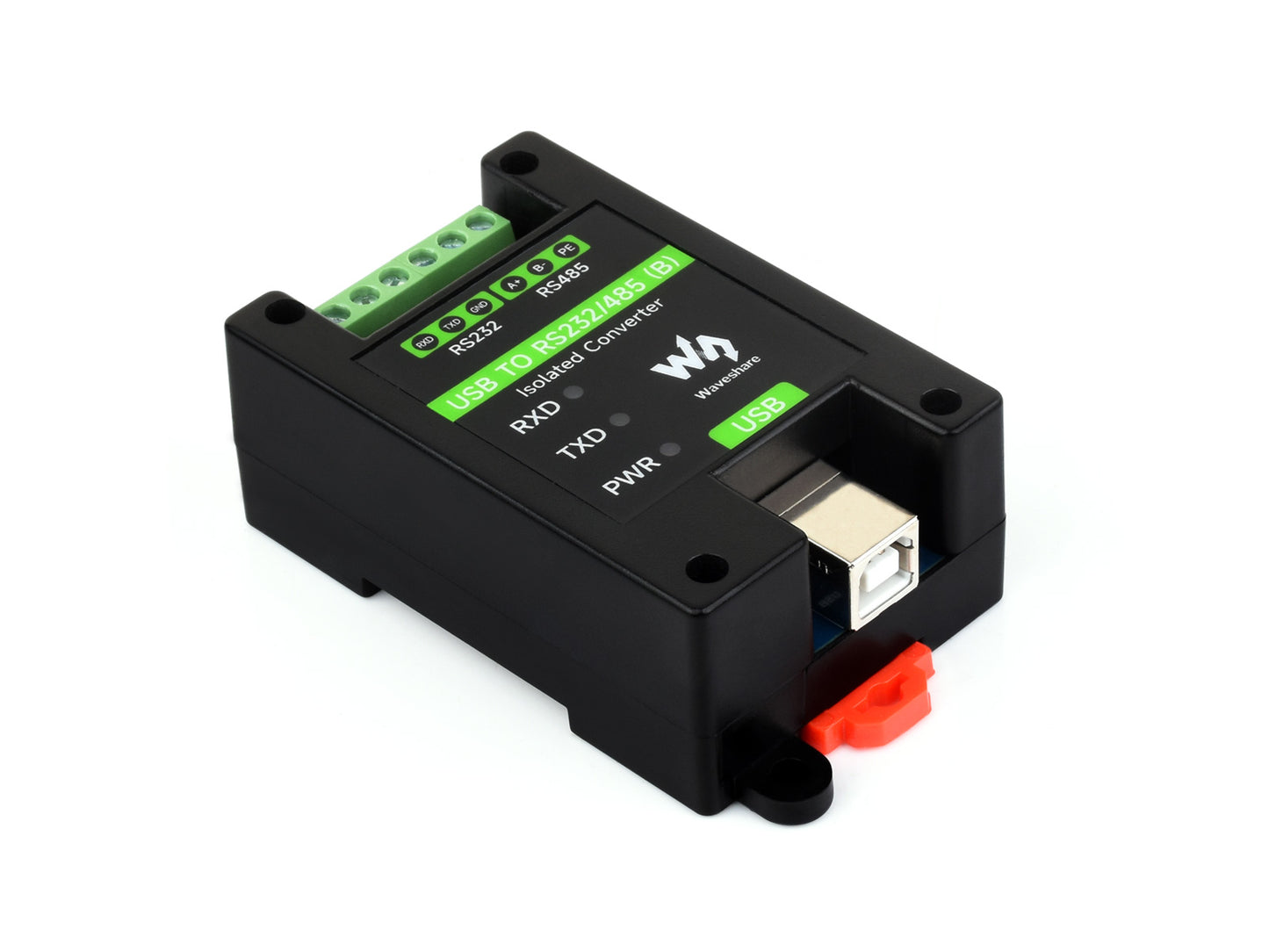 USB to RS232/485 Industrial Grade Isolated Converter, Onboard Original FT232RNL Chip, Multiple Protection, Wall-mount and Rail-Mount Support