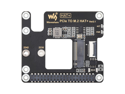 PCIe To M.2 Adapter for Raspberry Pi 5, Supports NVMe Protocol M.2 Solid State Drive, High-speed Reading/Writing, HAT + Standard