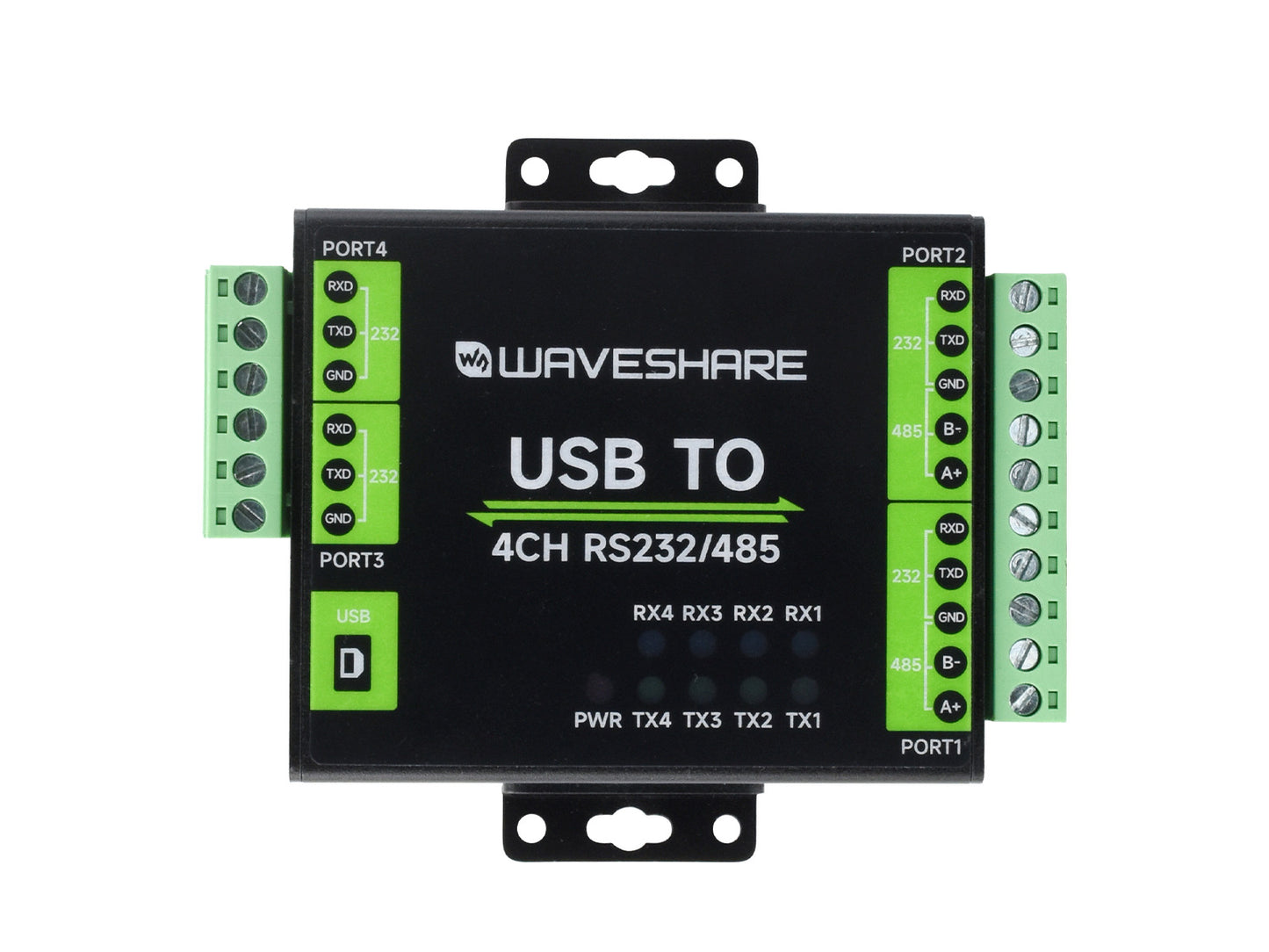 Industrial Isolated USB To RS232/485 Converter, Original FT4232HL Chip, Supports USB To 2-Ch RS232 + 2-Ch RS232/485