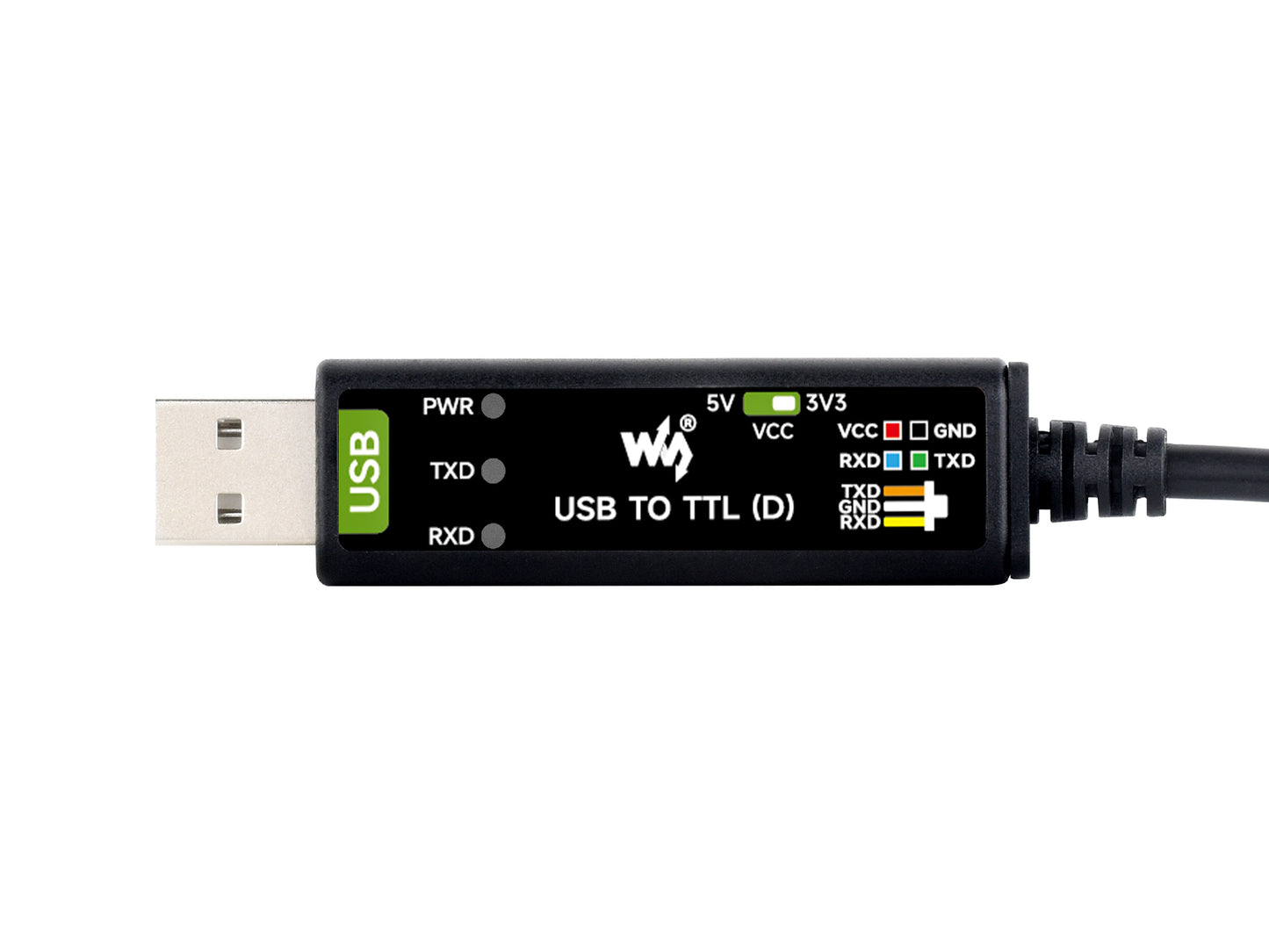 Industrial USB TO TTL (D) Serial Cable, Original FT232RNL Chip, Multi Protection Circuits, Multi Systems Support, Suitable For Raspberry Pi 5 Serial Port Debugging