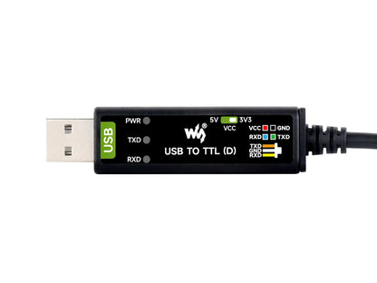 Industrial USB TO TTL (D) Serial Cable, Original FT232RNL Chip, Multi Protection Circuits, Multi Systems Support, Suitable For Raspberry Pi 5 Serial Port Debugging