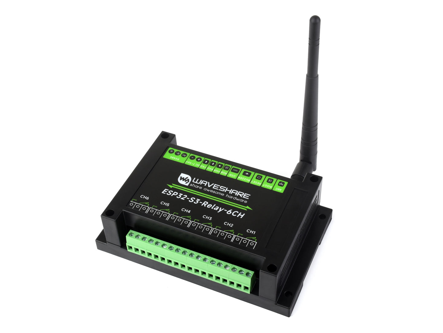 Industrielles 6-Kanal-ESP32-S3-WiFi-Relaismodul, unterstützt WiFi-/Bluetooth-/RS485-Steuerung, Onboard-RS485-/Pico-HAT-Schnittstellen