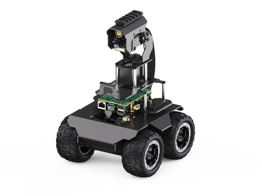 RaspRover Open-source 4WD AI Robot, Dual controllers, All-metal Body, Computer Vision, Suitable for Raspberry Pi 4B / Raspberry Pi 5