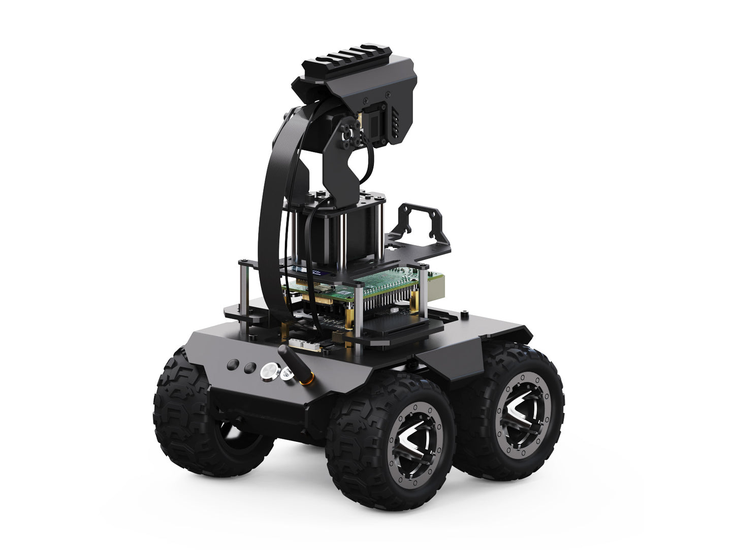 RaspRover Open-source 4WD AI Robot, Dual controllers, All-metal Body, Computer Vision, Suitable for Raspberry Pi 4B / Raspberry Pi 5