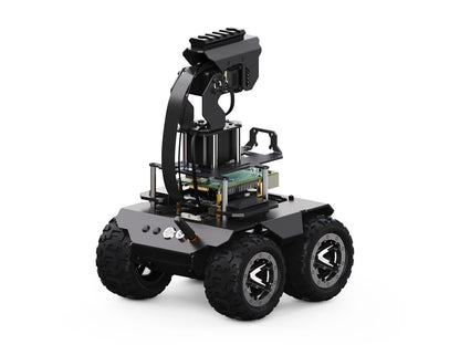 RaspRover Open-source 4WD AI Robot, Dual controllers, All-metal Body, Computer Vision, Suitable for Raspberry Pi 4B / Raspberry Pi 5