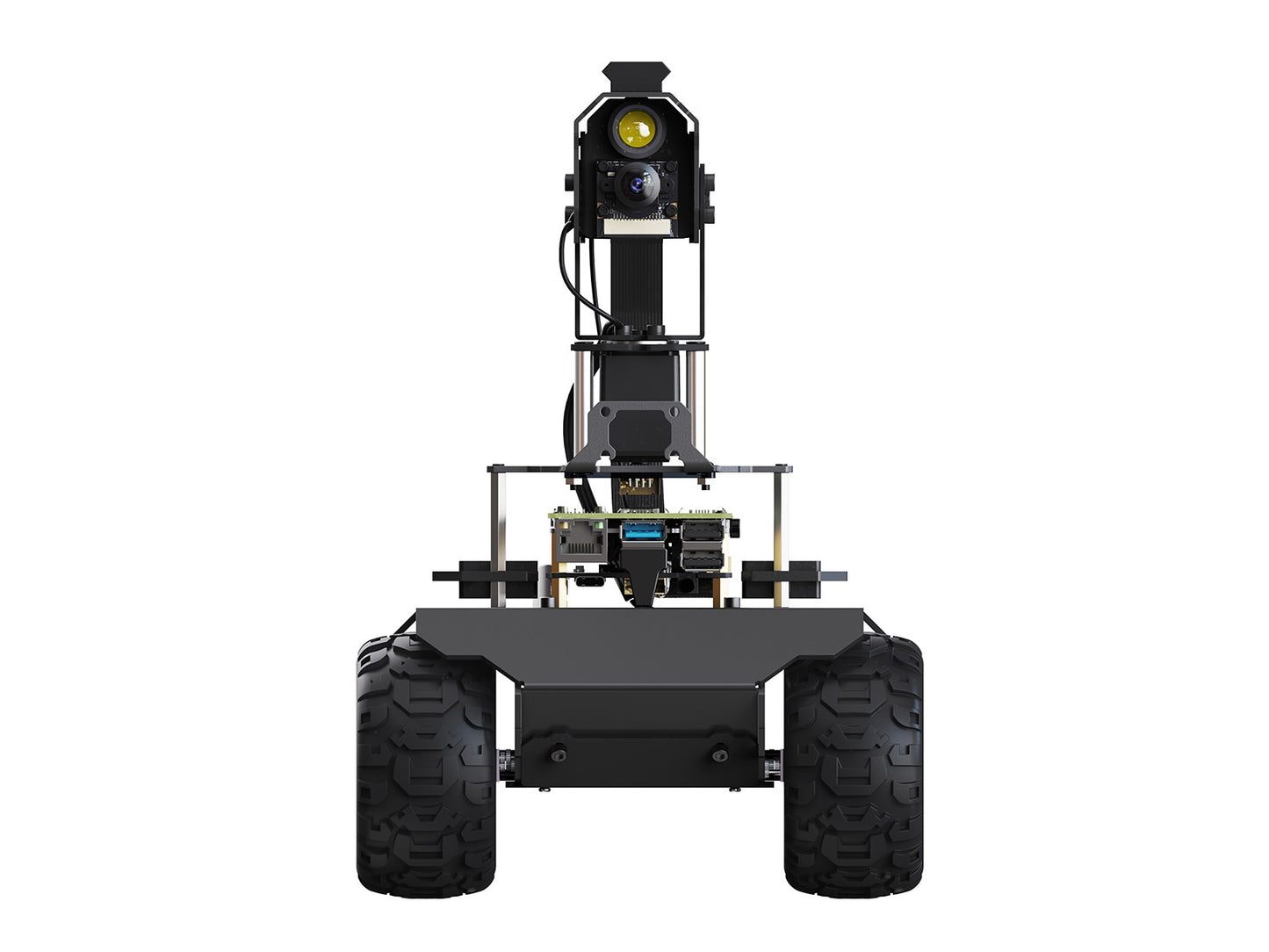 RaspRover Open-source 4WD AI Robot, Dual controllers, All-metal Body, Computer Vision, Suitable for Raspberry Pi 4B / Raspberry Pi 5