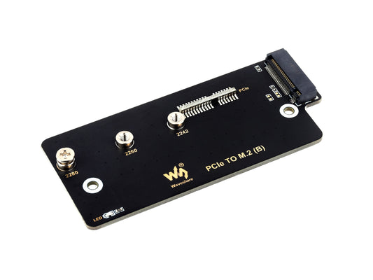PCIe TO M.2 adapter (B), Supports NVMe Protocol M.2 Solid State Drive, High-speed Reading/Writing, Supports Raspberry Pi Compute Module 4