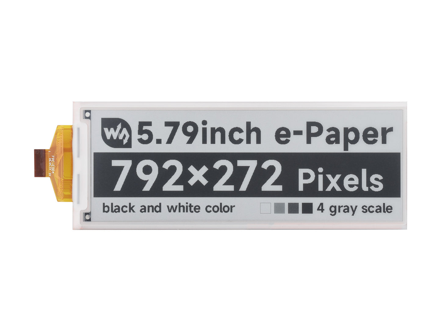5.79inch E-Paper raw display, e-ink display, 792x272, Black/White, SPI Communication
