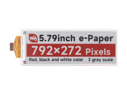 5.79inch E-Paper (B) raw display, e-ink display, 792x272, Red/Black/White, SPI Communication