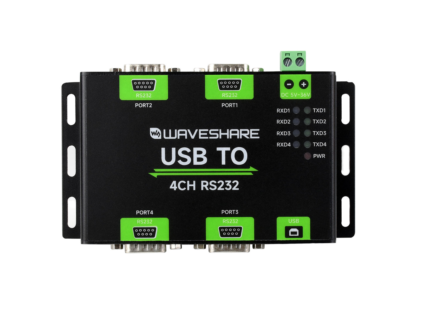 Industrial Isolated USB To 4-Ch RS232 Converter, USB To Serial Adapter, Original FT4232HL Chip, Mac / Linux / Android / Windows Multi-OS Compatible