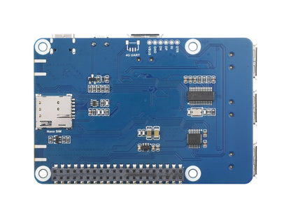 Cat-1/GNSS HAT for Raspberry Pi, Based On SIM7670G module, Global Multi-band LTE 4G Cat-1 support, GNSS positioning, 3x USB 2.0 extended ports