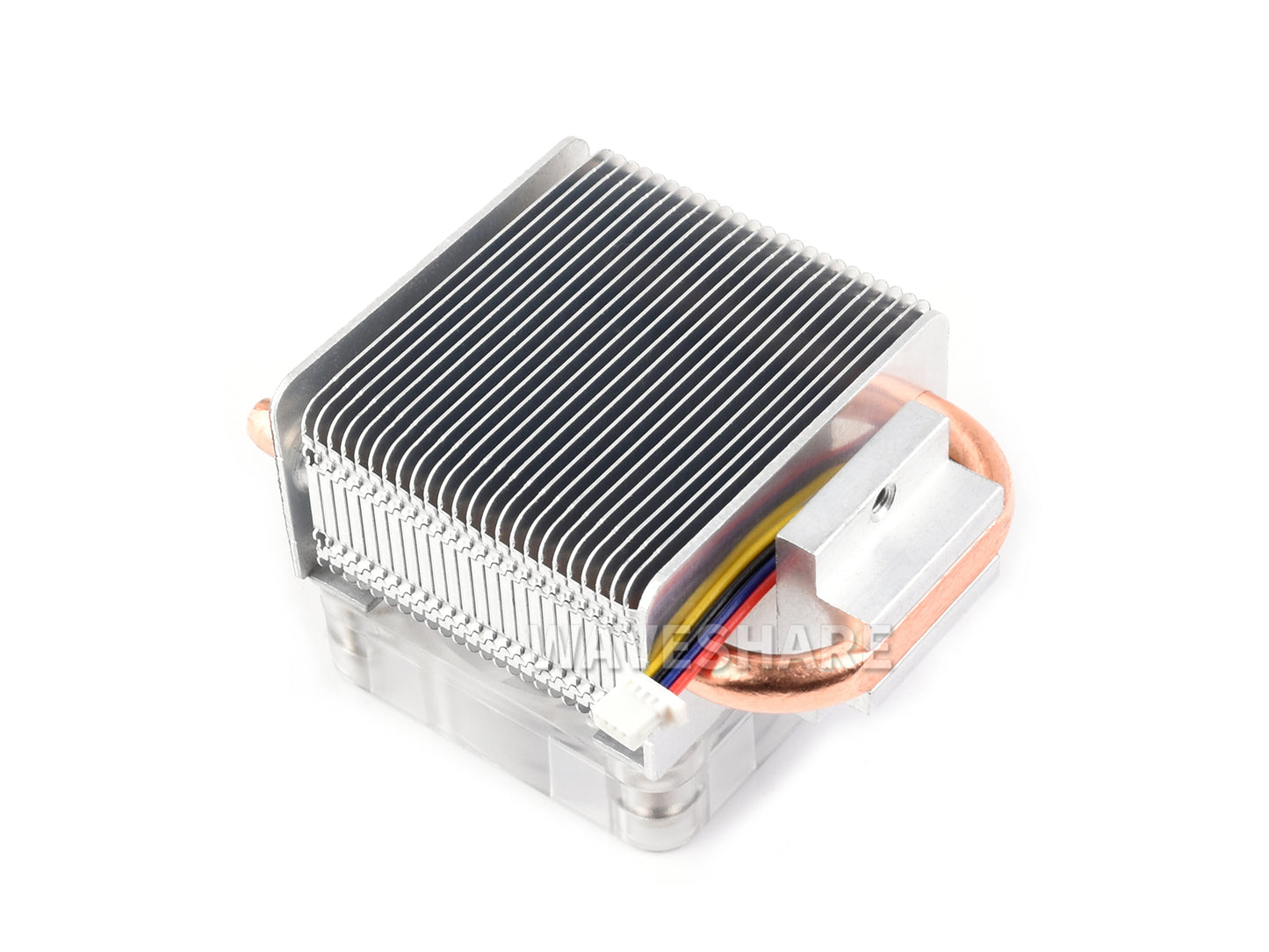 ICE Tower CPU Cooling Fan for Raspberry Pi 5, Raspberry Pi 5 Cooler, U-Shaped Copper Tube, Cooling Fins, With Colorful RGB LED