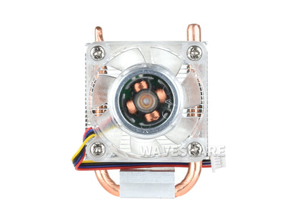 ICE Tower CPU Cooling Fan for Raspberry Pi 5, Raspberry Pi 5 Cooler, U-Shaped Copper Tube, Cooling Fins, With Colorful RGB LED