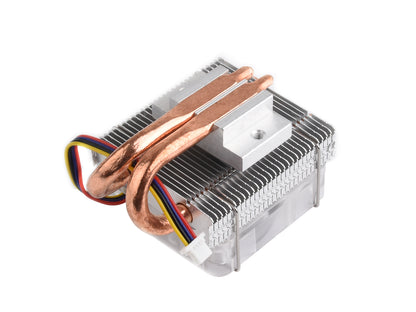 Low-Profile ICE Tower CPU Cooling Fan for Raspberry Pi 5, Raspberry Pi 5 Cooler, U-Shaped Copper Tube, Cooling Fins, With Colorful RGB LED