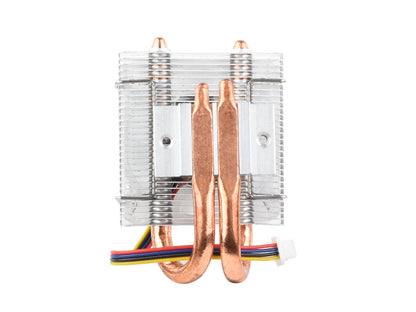Low-Profile ICE Tower CPU Cooling Fan for Raspberry Pi 5, Raspberry Pi 5 Cooler, U-Shaped Copper Tube, Cooling Fins, With Colorful RGB LED