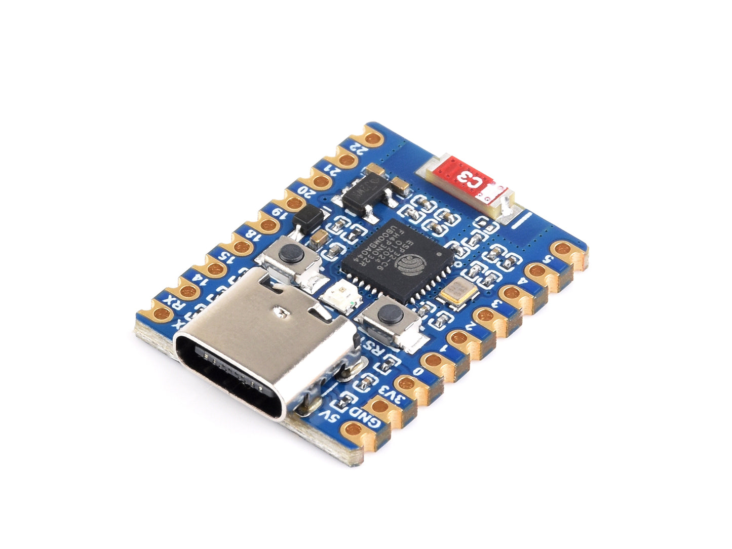 ESP32-C6 Mini Development Board, Based on ESP32-C6FH8, Dual Processors, 160MHz Running Frequency, 2.4GHz WiFi 6 & Bluetooth 5, ESP32 Development Board