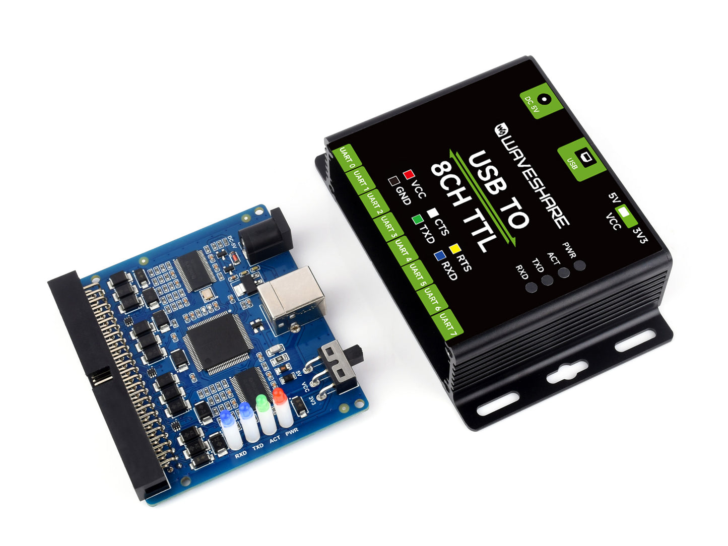 Industrial USB TO 8CH TTL Converter, USB to UART, Multi Protection Circuits, Multi Systems Support, USB To TTL Adapter