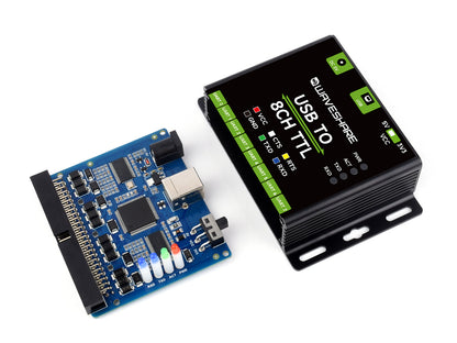 Industrial USB TO 8CH TTL Converter, USB to UART, Multi Protection Circuits, Multi Systems Support, USB To TTL Adapter