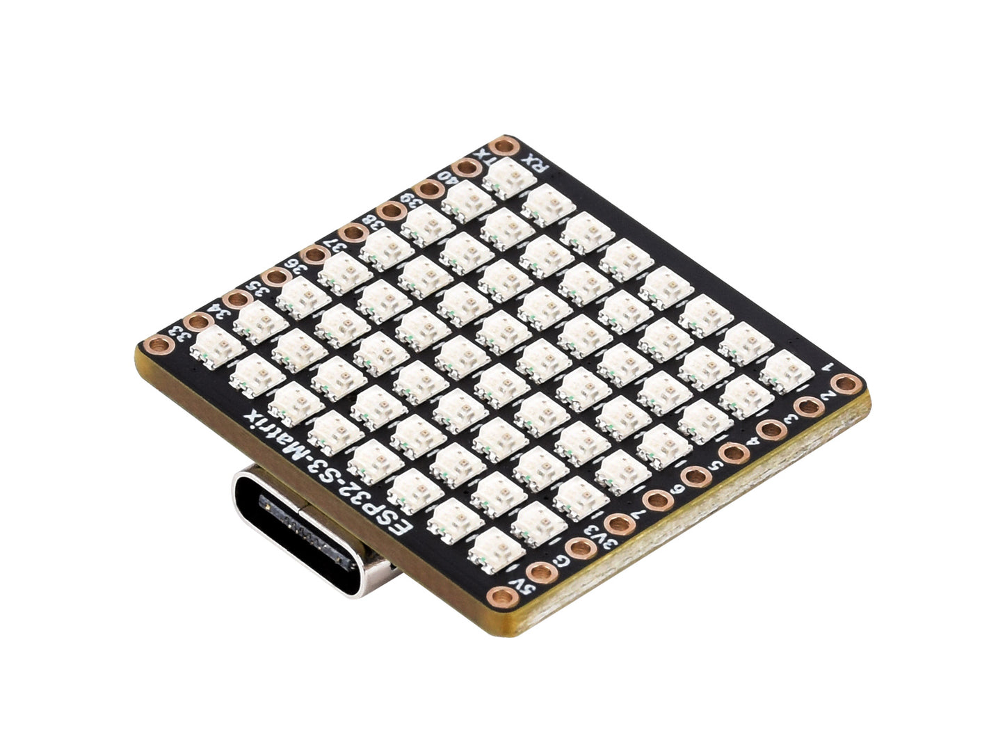 ESP32-S3-Matrix Development Board, Onboard 8×8 RGB LED Matrix and QMI8658 6-Axis Sensor, supports Wi-Fi and Bluetooth LE, ESP32 Development Board
