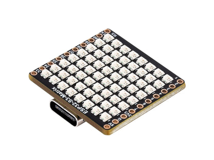 ESP32-S3-Matrix Development Board, Onboard 8×8 RGB LED Matrix and QMI8658 6-Axis Sensor, supports Wi-Fi and Bluetooth LE, ESP32 Development Board