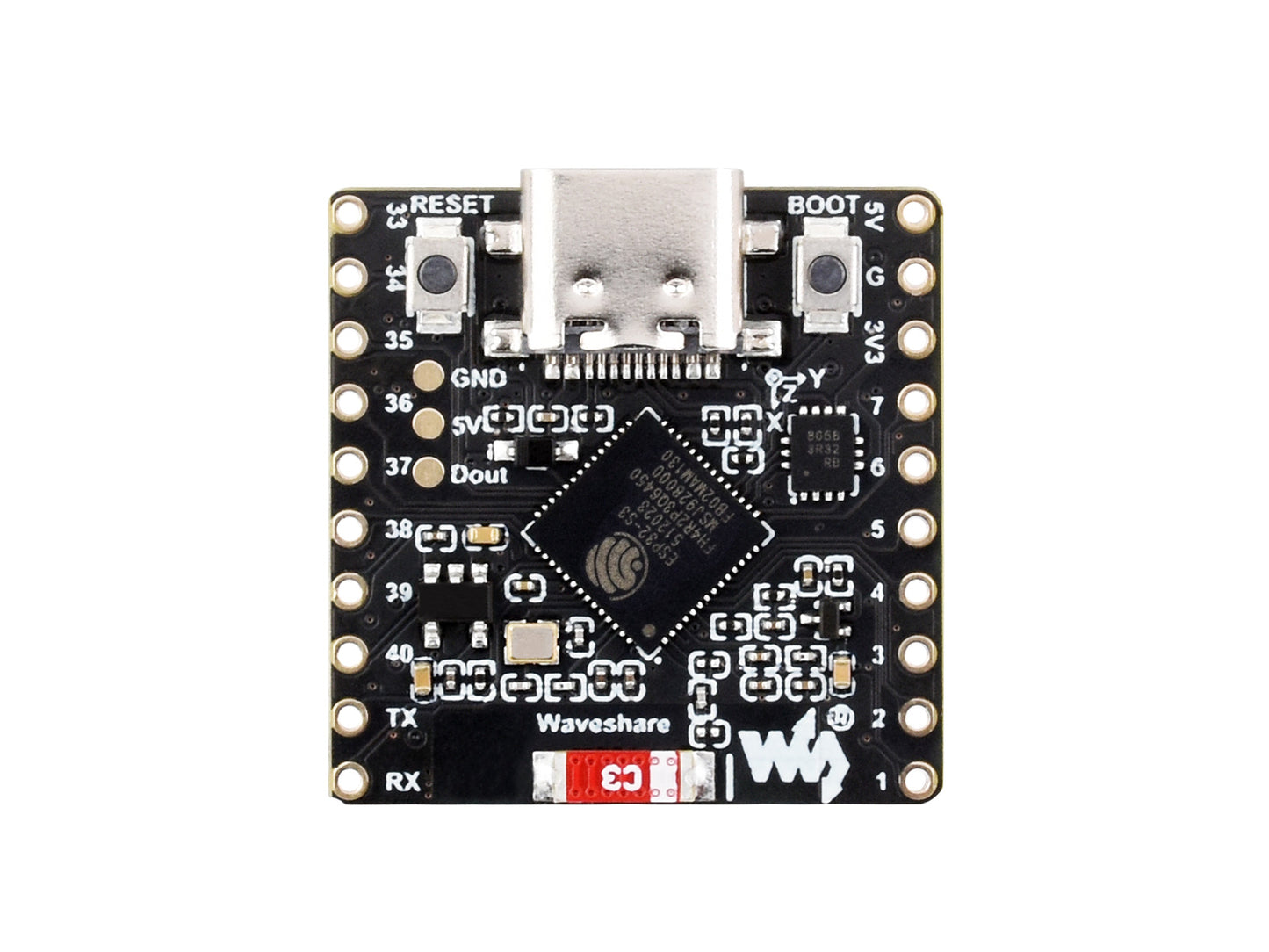 ESP32-S3-Matrix Development Board, Onboard 8×8 RGB LED Matrix and QMI8658 6-Axis Sensor, supports Wi-Fi and Bluetooth LE, ESP32 Development Board