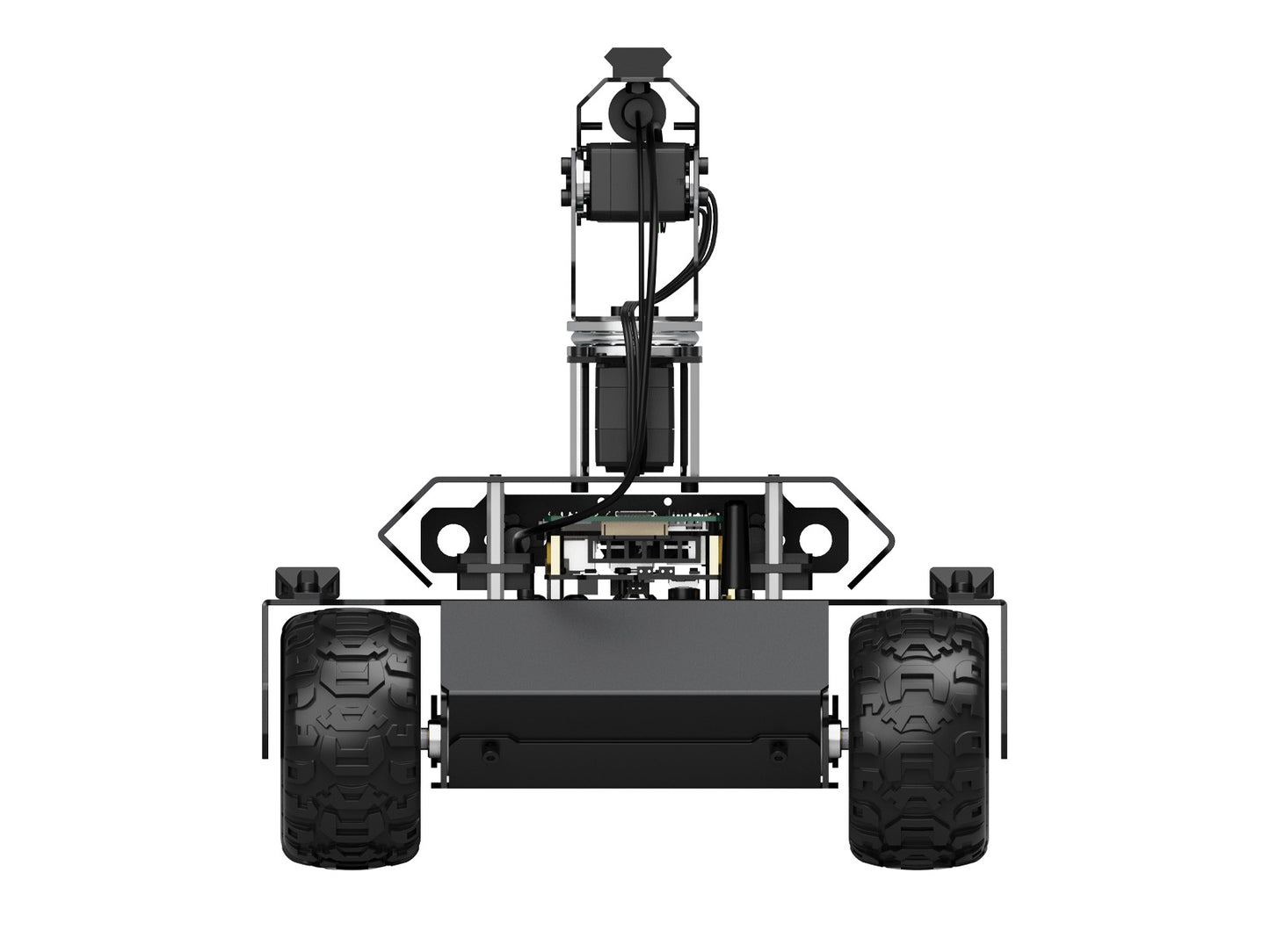UGV Rover Open-source 6 Wheels 4WD AI Robot, Dual controllers, All-metal Body, Computer Vision, Suitable for Raspberry Pi 4B / Raspberry Pi 5