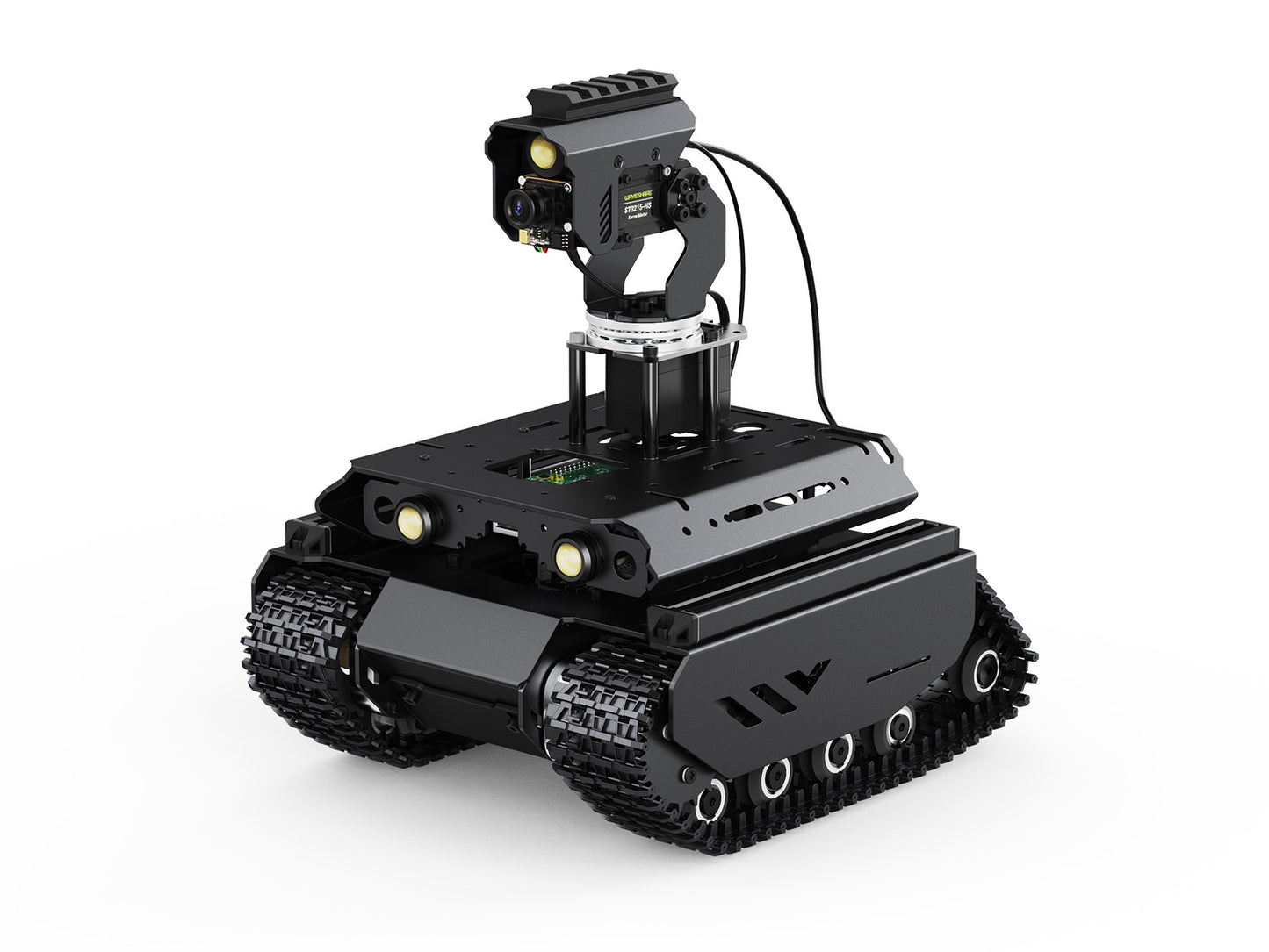 UGV Beast Open-source Off-Road Tracked AI Robot, Dual controllers, All-metal Body, Computer Vision, Suitable for Raspberry Pi 4B / Raspberry Pi 5