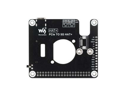PCIe to 5G/4G/3G HAT designed for Raspberry Pi 5, Compatible with 3042/3052 packages SIMCom/Quectel 5G modules, Raspberry Pi 5 HAT, Options For 5G Module