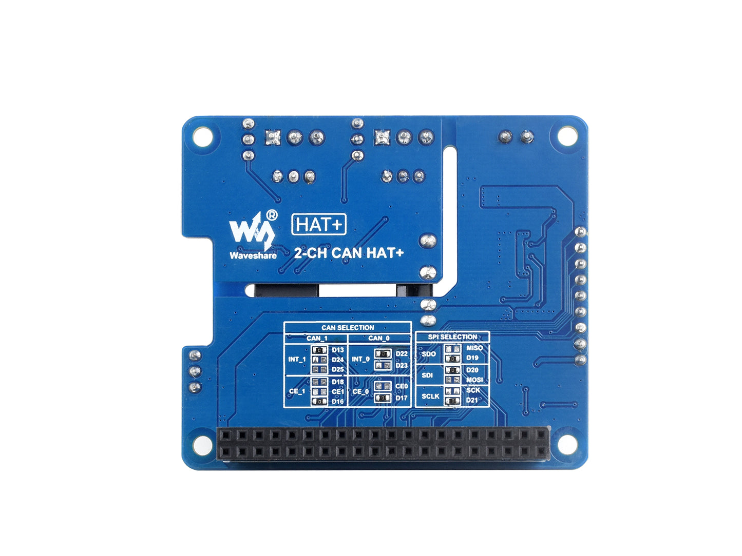 2-Channel Isolated CAN Bus Expansion HAT For Raspberry Pi, Dual Chips Solution, Stackable Design For Expanding Multiple CAN Channels, Raspberry Pi HAT