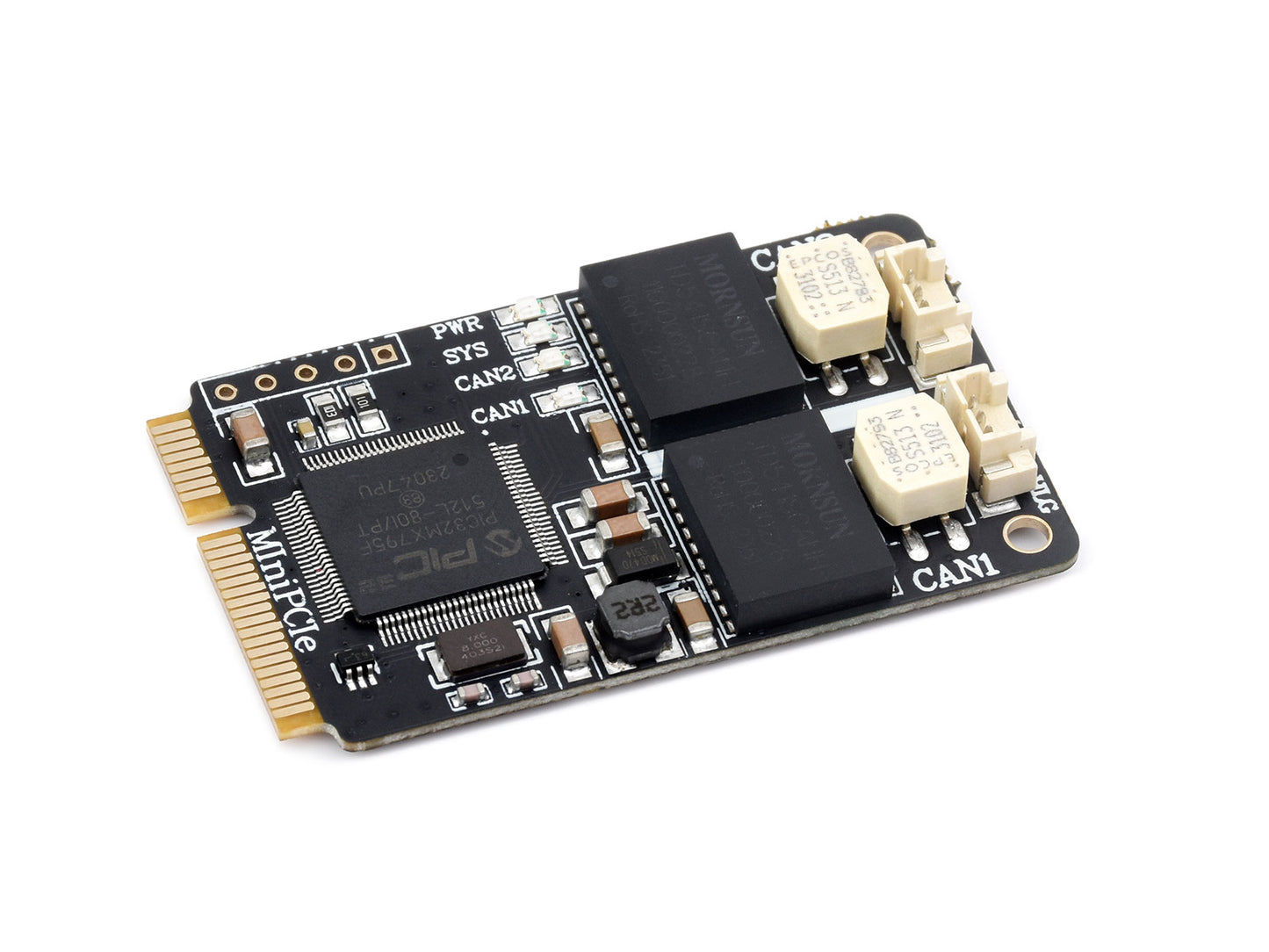 MiniPCIe interface to 2-CH CAN Card, Supports Decoding And Analyzing Function of Multiple CAN Protocols, High-performance Hardware Solution