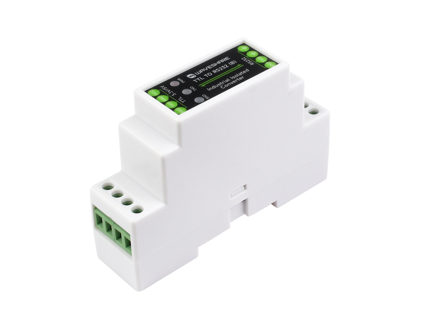 Rail-mount TTL To RS232 Galvanic isolated Converter,  Full-Duplex Communication, Lightningproof & Anti-Surge, TTL Serial Converter