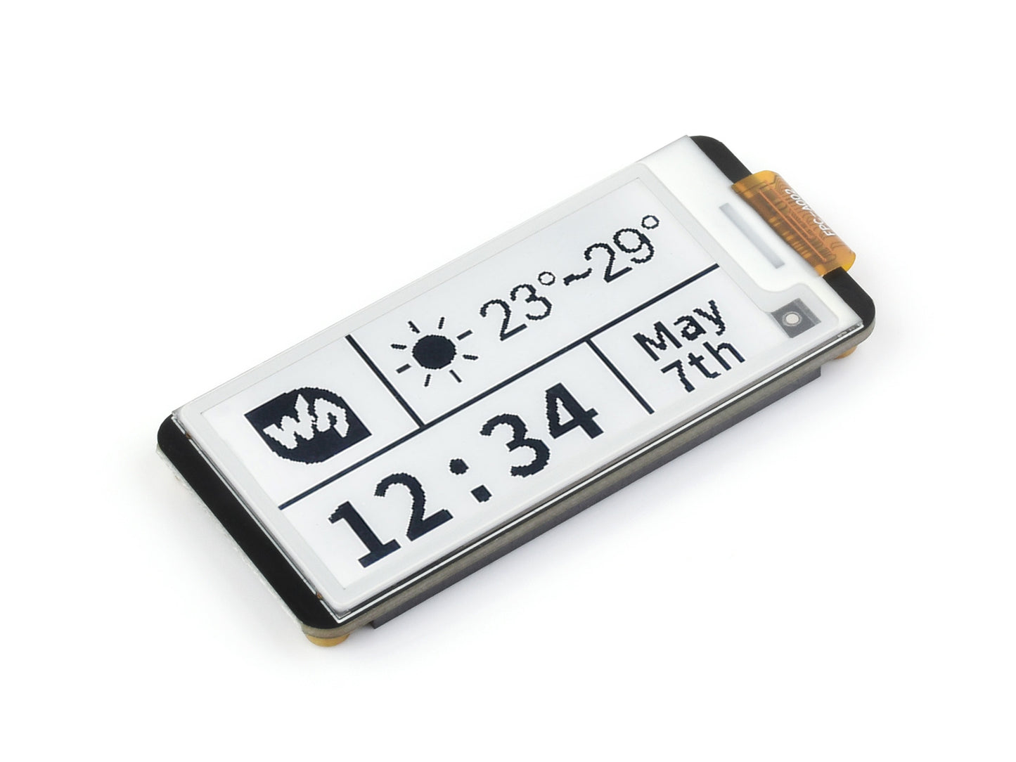 2.13inch E-Paper HAT+ For Raspberry Pi, E-Ink Display, 250x122, Immersion Gold Process, SPI Interface, HAT+ Standard, With Online Pwnagotchi Tutorial