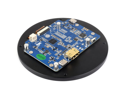 3.4inch HDMI Round Touch Display, 800 × 800, IPS, 10-Point Touch, Round LCD, Optical Bonding Toughened Glass Panel