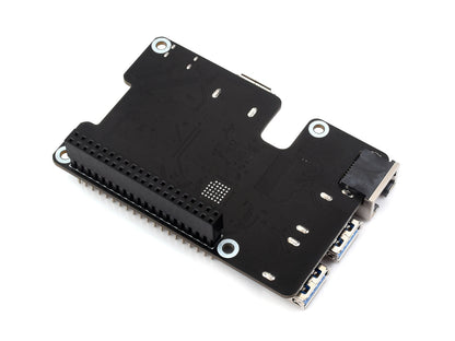 PCIe To Gigabit Ethernet And USB 3.2 Gen1 HAT For Raspberry Pi 5, 3x USB 3.2 Gen1, 1x Gigabit Ethernet, Driver-Free, Plug And Play, Raspberry Pi 5 PCIe HAT