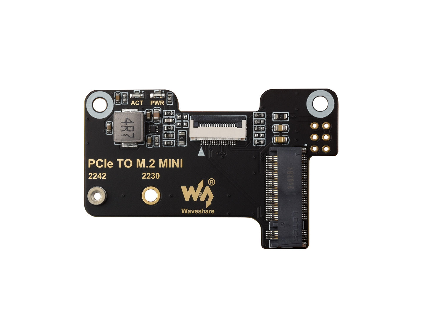 PCIe To M.2 Mini Adapter for Raspberry Pi 5, Supports NVMe Protocol M.2 Solid State Drive, High-speed Reading/Writing, Raspberry Pi 5 NVMe HAT