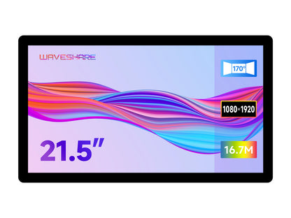 21.5inch Capacitive Touch Display, 1080×1920 Full HD, Optical Bonding Toughened Glass Panel, Supports Raspberry Pi / Jetson Nano