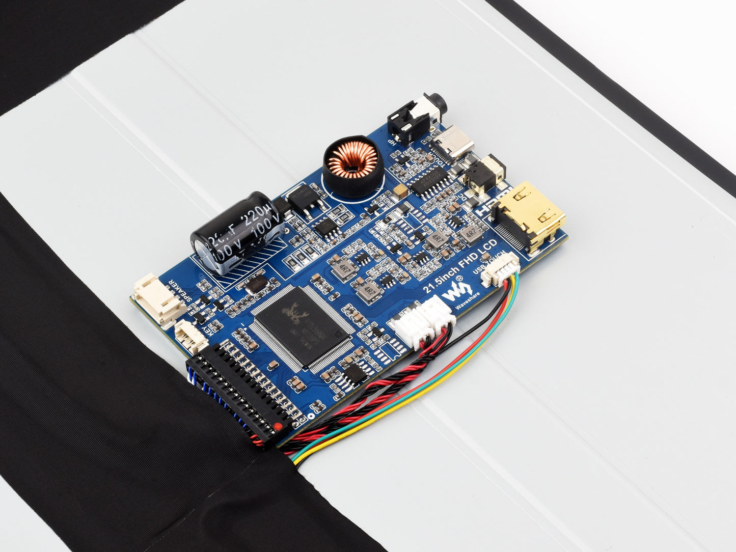21.5inch Capacitive Touch Display, 1080×1920 Full HD, Optical Bonding Toughened Glass Panel, Supports Raspberry Pi / Jetson Nano