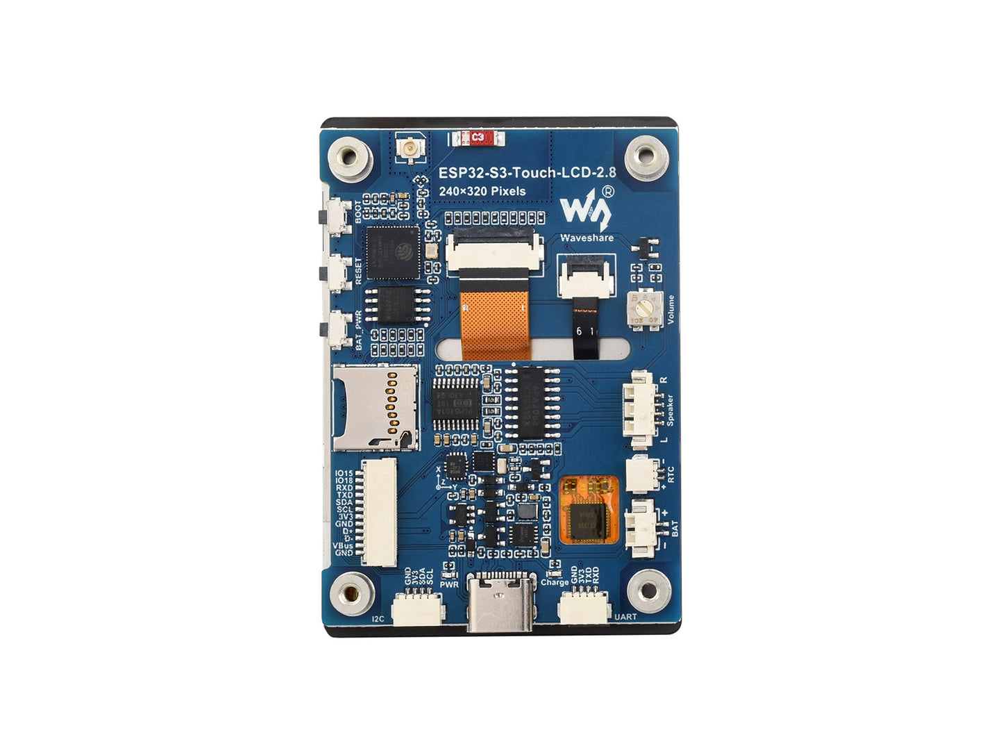 ESP32-S3 2.8inch Display Development Board, 240×320, IPS, 32-bit LX7 Dual-core Processor, Up to 240MHz Frequency, Supports WiFi &amp; Bluetooth, With Onboard Antenna, ESP32 With Display