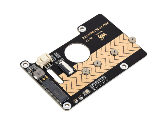 PCIe To M.2 Adapter Board (D) for Raspberry Pi 5, Compatible with 2280 / 2260 / 2242 / 2230 size NVMe Protocol M.2 SSD, Raspberry Pi 5 NVMe