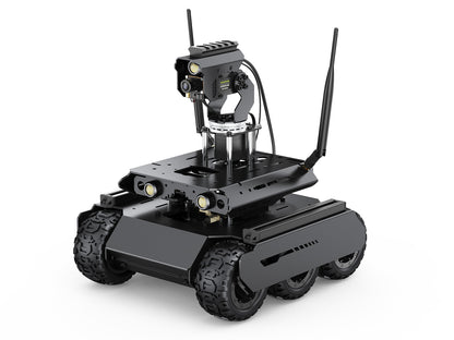 UGV Rover Open-Source 6 Wheels 4WD AI Robot For Jetson Orin Series Board, Dual Controllers, 360° Flexible Omnidirectional Pan-Tilt, Optional For Jetson Orin Nano 4GB Kit