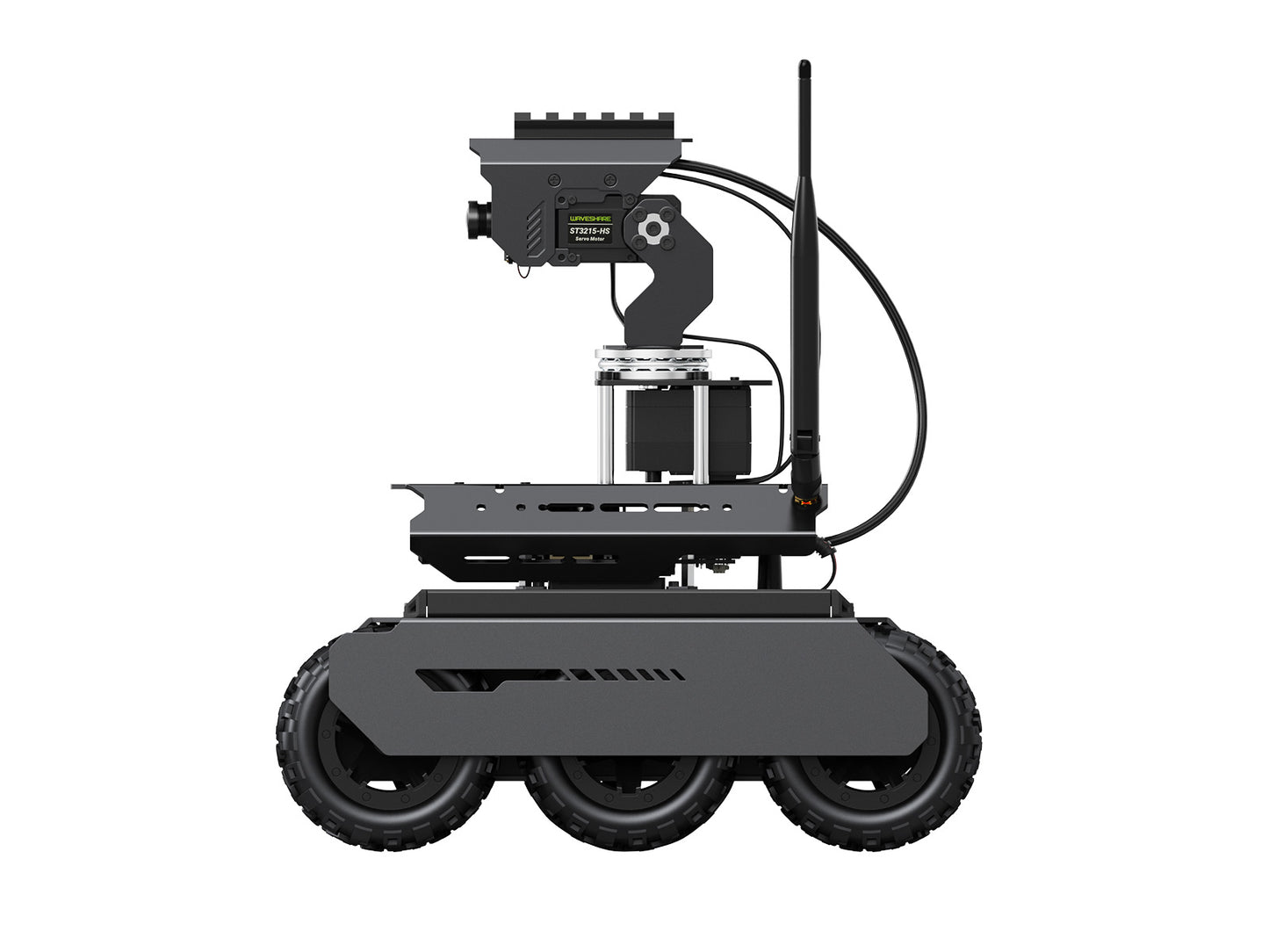 UGV Rover Open-Source 6 Wheels 4WD AI Robot For Jetson Orin Series Board, Dual Controllers, 360° Flexible Omnidirectional Pan-Tilt, Optional For Jetson Orin Nano 4GB Kit