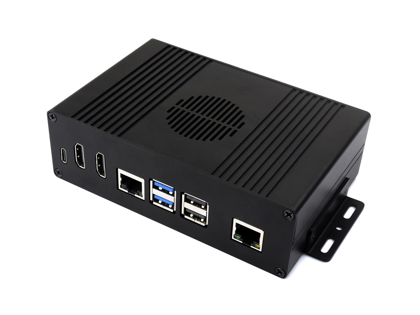 Multi-functional All-in-one  Mini-Computer Kit Designed for Raspberry Pi 5 (NOT included), Aluminum Alloy Case, Options for Inside PCIe adapter board