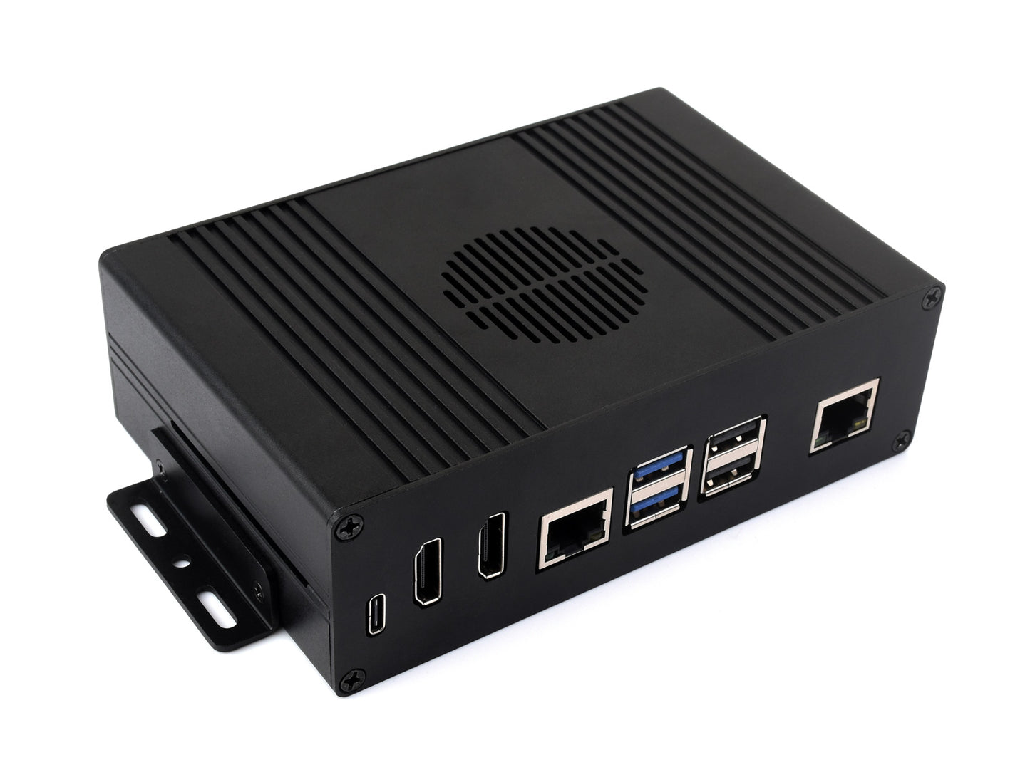 Multi-functional All-in-one  Mini-Computer Kit Designed for Raspberry Pi 5 (NOT included), Aluminum Alloy Case, Options for Inside PCIe adapter board