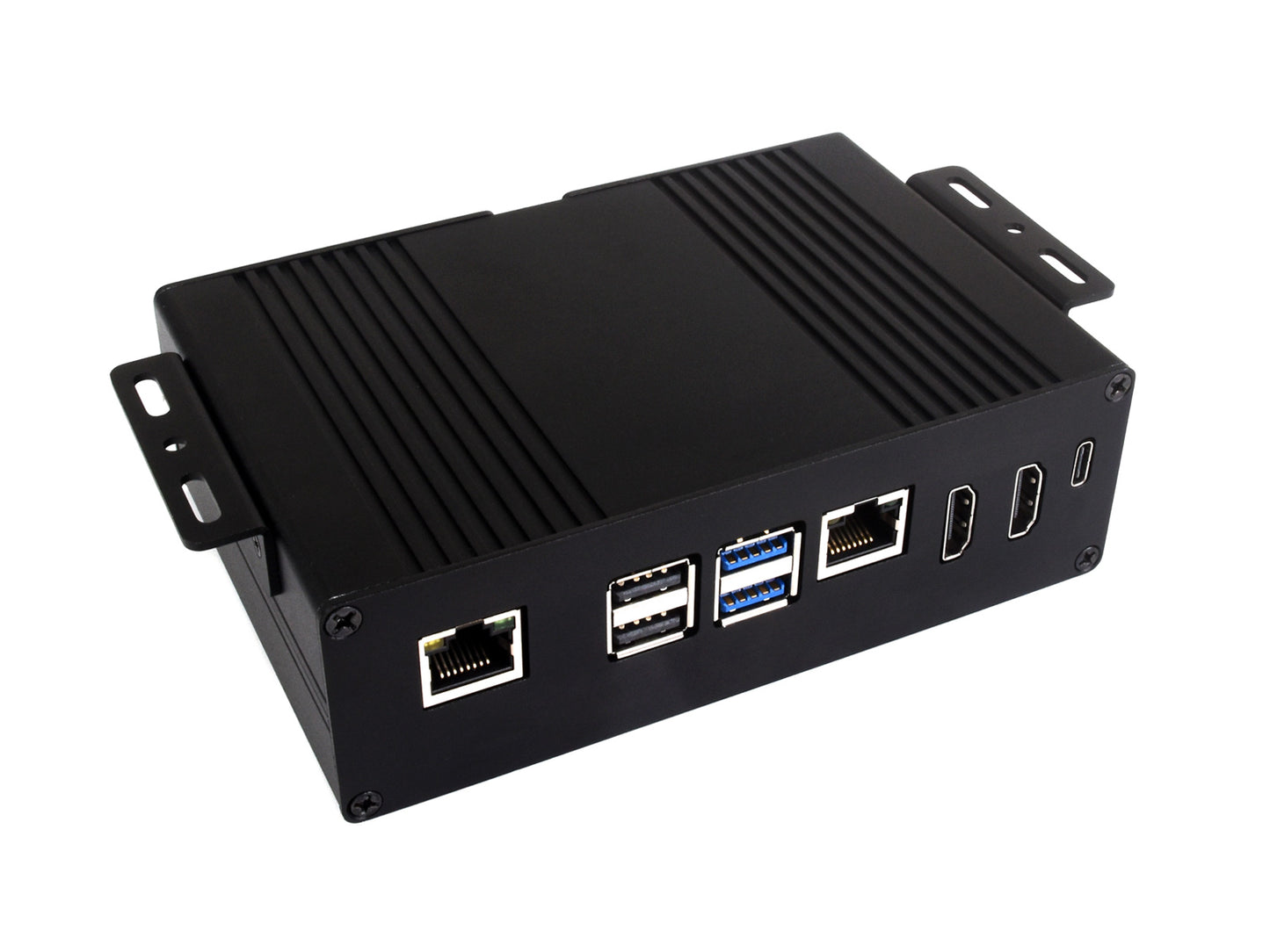 Multi-functional All-in-one  Mini-Computer Kit Designed for Raspberry Pi 5 (NOT included), Aluminum Alloy Case, Options for Inside PCIe adapter board
