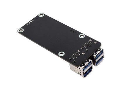 PCIe To 4-Ch USB3.2 Gen1 Board (C) For Raspberry Pi 5, Up To 5Gbps Transmission Speed, Driver-Free, Plug And Play, Raspberry Pi 5 PCIe Adapter