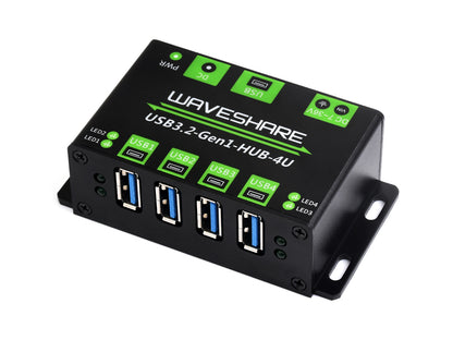 4-Port USB 3.2 Gen1 HUB, Metallgehäuse mit Wandmontage-Unterstützung, treiberfrei, Plug-and-Play, Unterstützung mehrerer Systeme