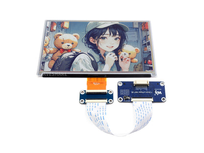 7,3-Zoll E Ink Spectra 6 (E6) Vollfarb-E-Paper-Display, E-Ink-Display, geringer Stromverbrauch, 800×480 Pixel, SPI-Kommunikation, optional für E-Paper Driver HAT