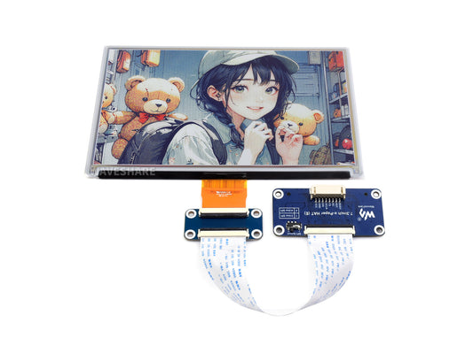 7,3-Zoll E Ink Spectra 6 (E6) Vollfarb-E-Paper-Display, E-Ink-Display, geringer Stromverbrauch, 800×480 Pixel, SPI-Kommunikation, optional für E-Paper Driver HAT